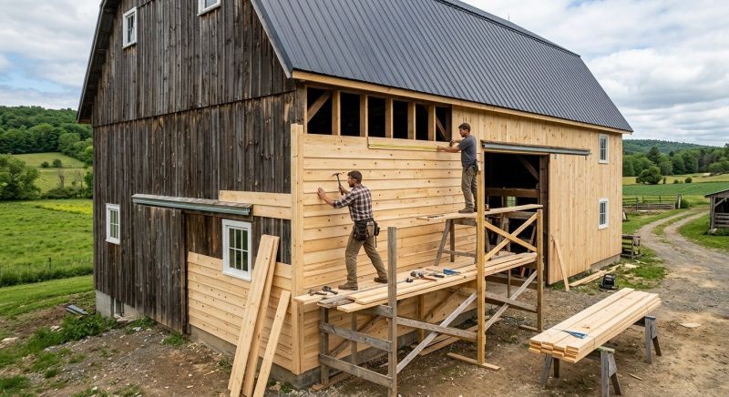 Barn Siding Installation in Johnston County, NC