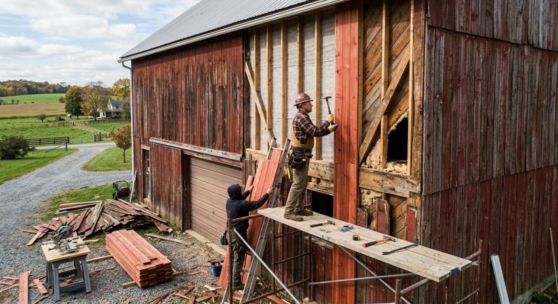 Barn Siding Replacement in Knightdale, NC