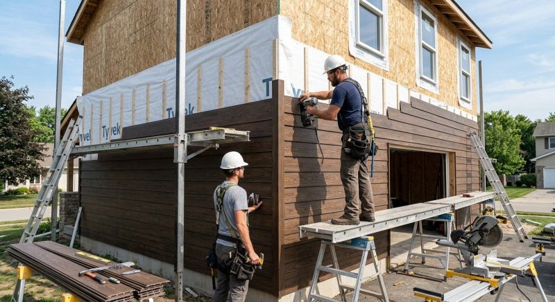Faux Wood Siding Installation in Angier, NC