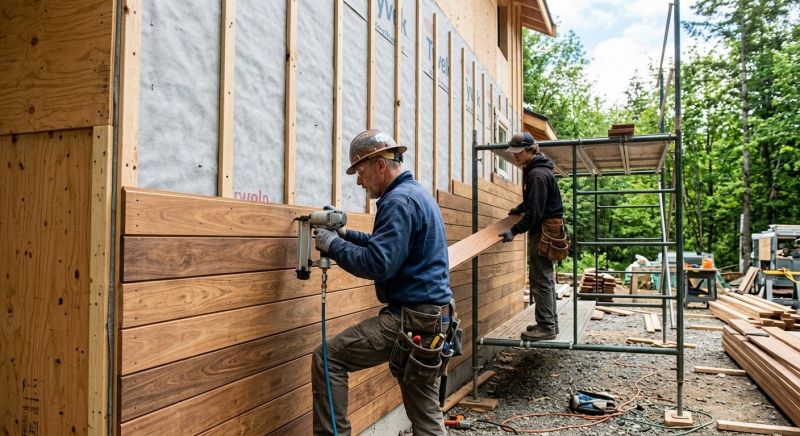 Hardwood Siding Installation in Wake County, NC