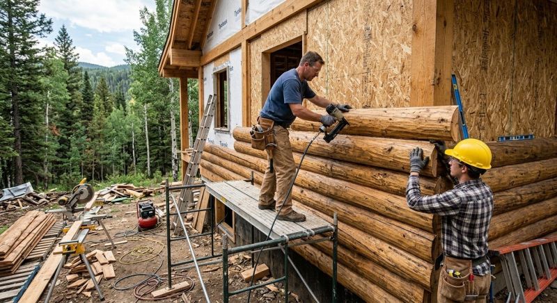 Log Home Siding Installation in Angier, NC