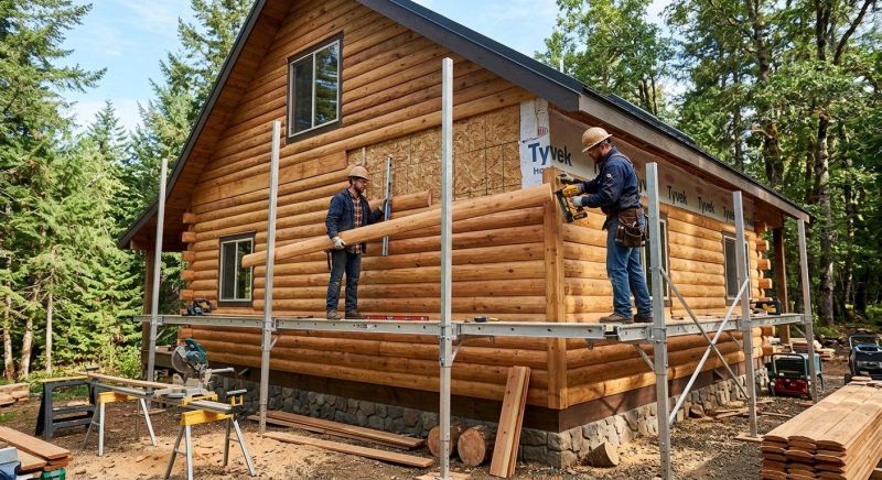 Log Siding Installation in Broadway, NC
