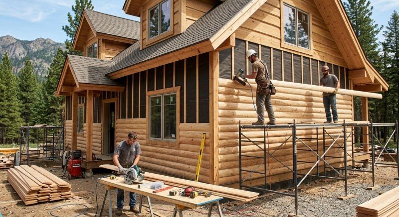 Log Siding Installation in Broadway, NC