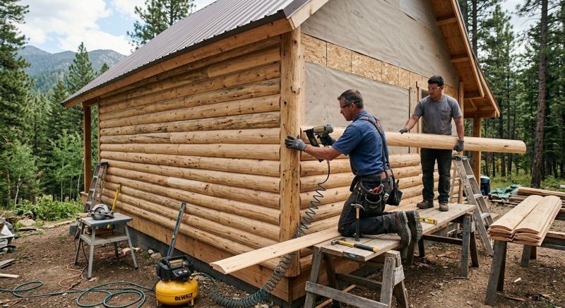 Log Siding Installation in Johnston County, NC