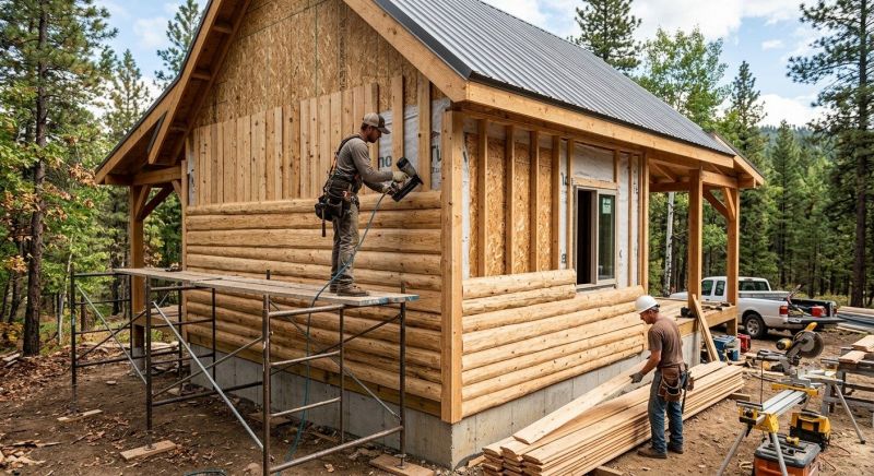 Log Siding Installation in Johnston County, NC