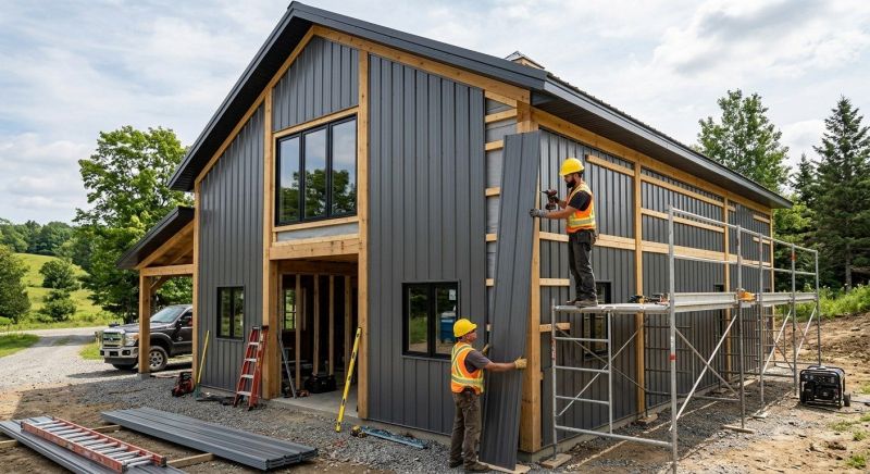 Metal Barn Siding Installation in Angier, NC
