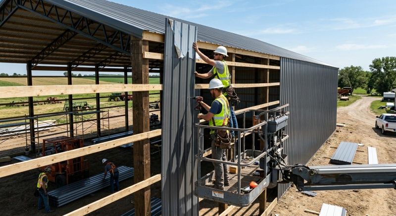 Pole Barn Siding Installation in Angier, NC