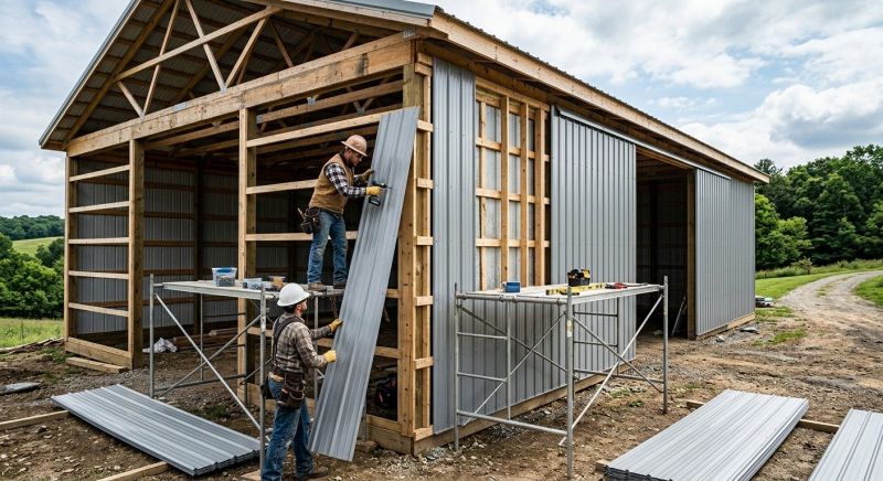 Pole Barn Siding Installation in Angier, NC