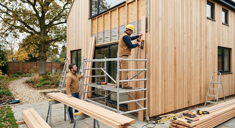 Wood Cladding Installation in Morrisville, NC