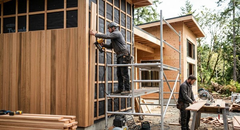 Wood Cladding Installation in Morrisville, NC