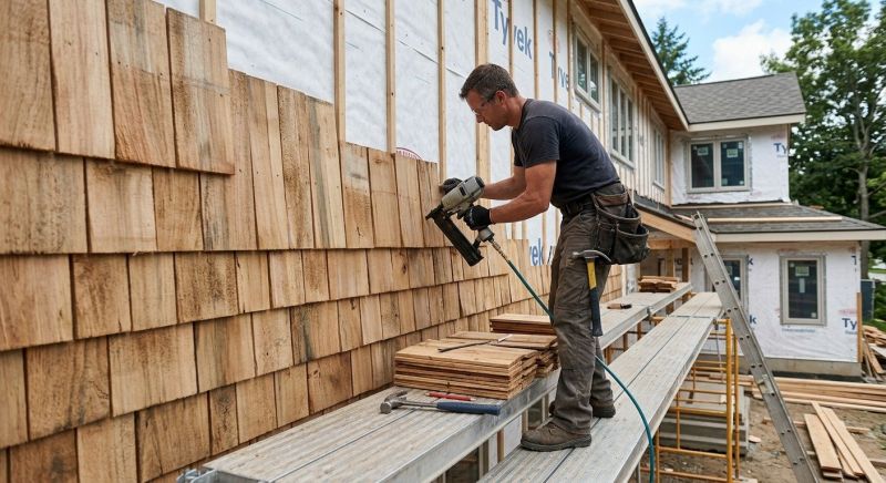 Wood Shake Siding Installation in Angier, NC